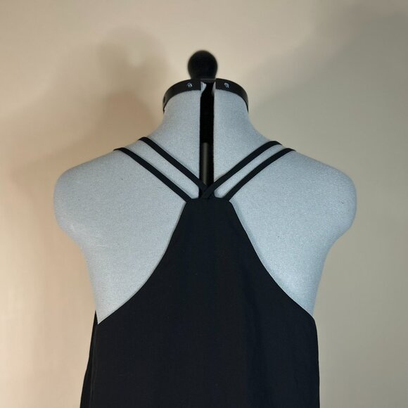 CECICO Black Layered Georgette Slip Dress | Size Small - Picture 5 of 9